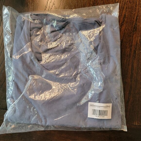 ADAY Top Notch T-shirt - Mineral Blue - sz XS NWOT - Picture 4 of 6